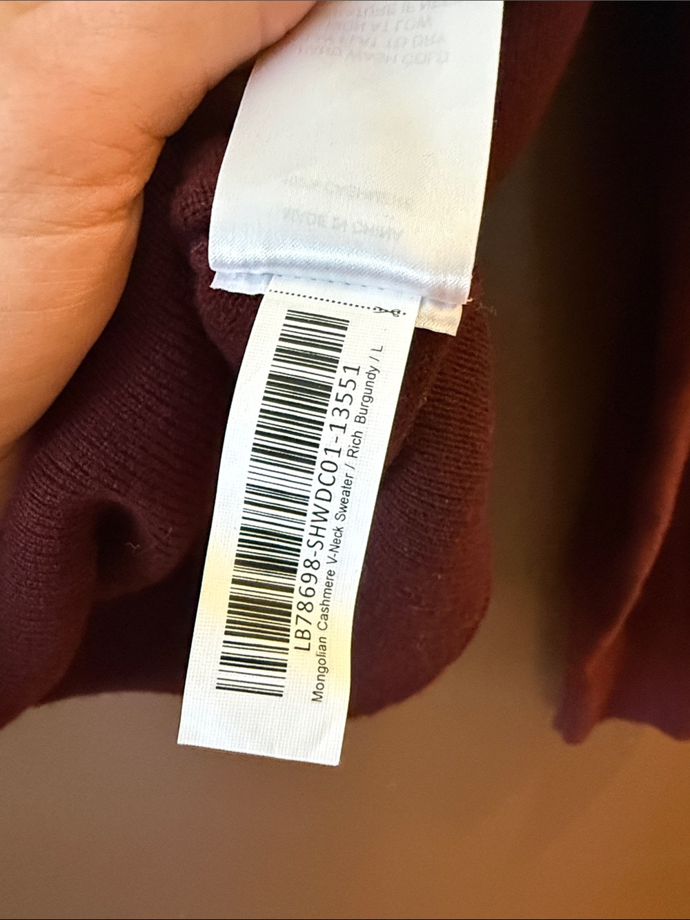 Quince Burgundy Red 100% Cashmere Sweater - Picture 4 of 7